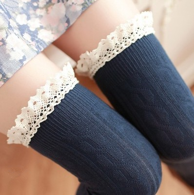 Crochet Lace Thigh High Stockings AD10086