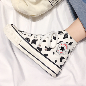 Milk Spots Hand-painted Canvas Shoes AD10195