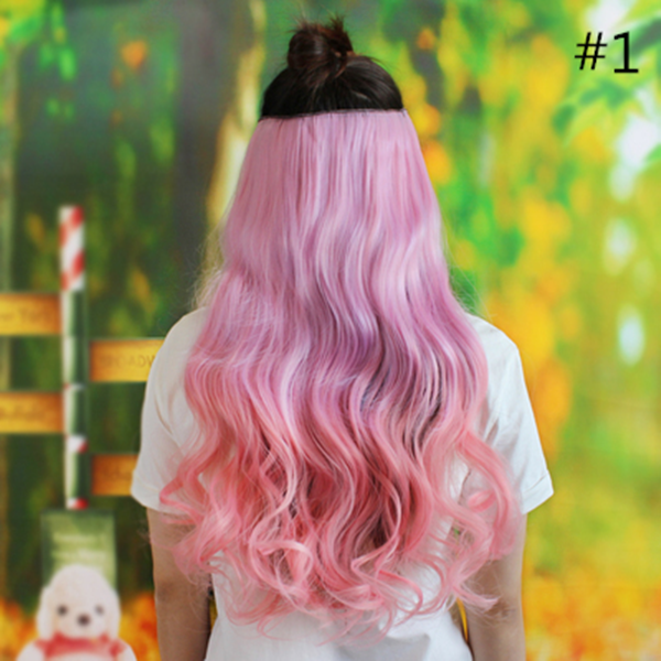 Gradient Color Clip-On Hair Wig AD10104