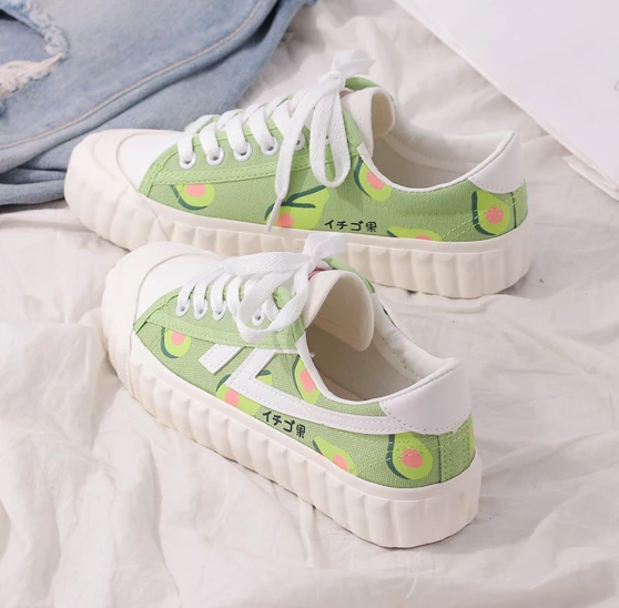 Matcha Green Avocado Canvas Shoes AD11032