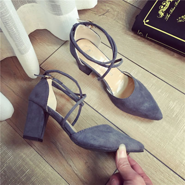 Black/Grey Heels Shoes AD0025