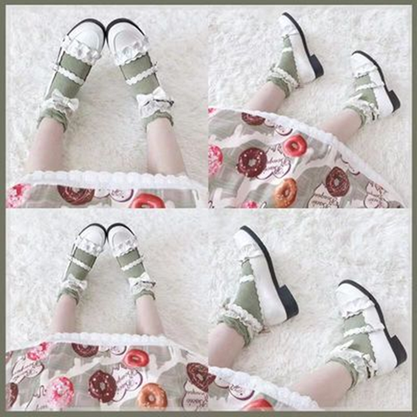 Japanese Lolita Bow Shoes AD10892