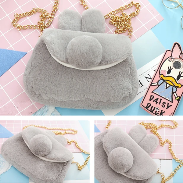 Kawaii Plush Bunny Ear Shoulder Bag AD12163