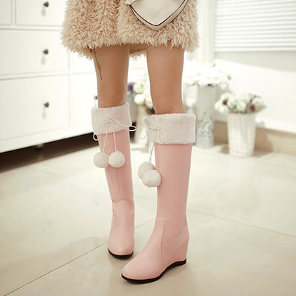 Pink/White Sweet Bow Heels AD10256