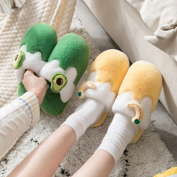 Winter Indoor Cartoon Fruit Warm Plush Slippers AD11566