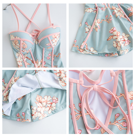 Sweet Floral One Piece Swimwear AD10028