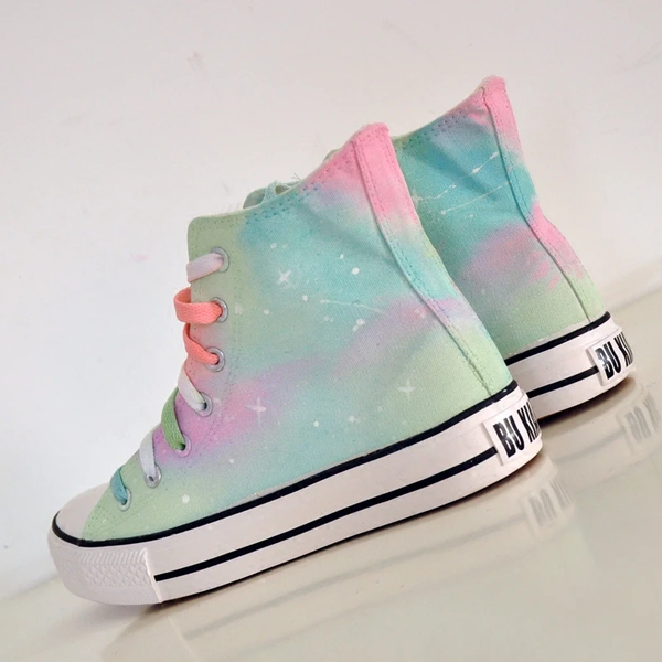 Galaxy Gradient Hand-Painted Canvas Shoes AD11030