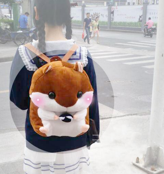 3 Colors Hamster Plush Backpack AD10226