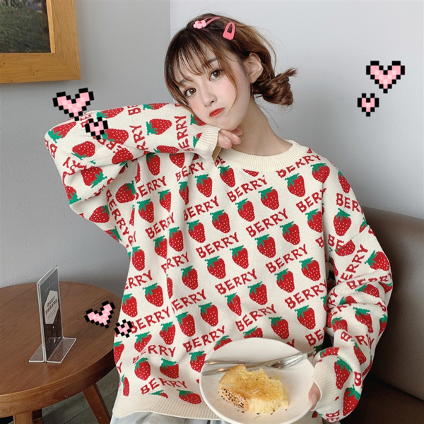 Berry Strawberry Sweater AD10464