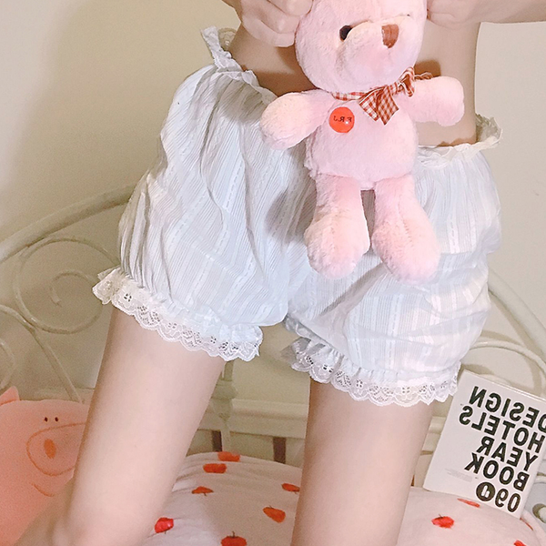 Cute Lace Top + Shorts Pajamas Two-Piece AD10403