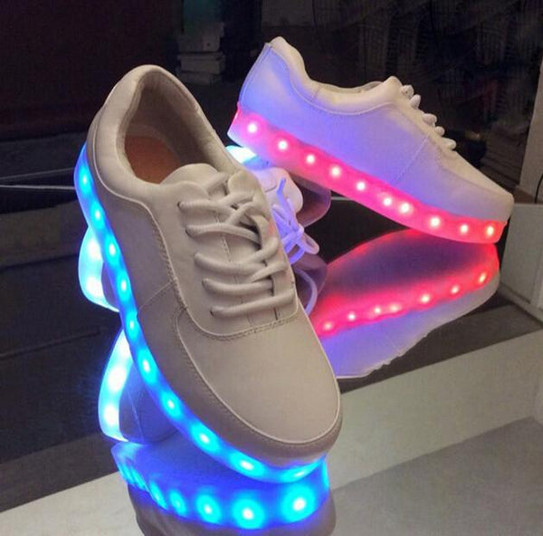 LED Colorful Fluorescent USB Charging Light Shoes AD10253