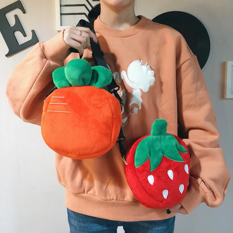 Strawberry Carrot Plush Bag AD10955