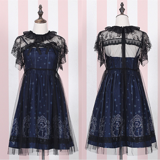 Harajuku Stars Printing Two-Piece Dress AD0250