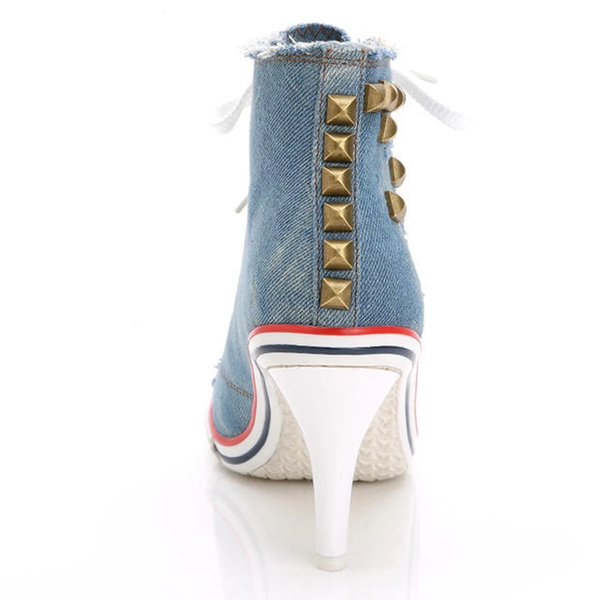 Denim High Heel Canvas Shoes AD11338