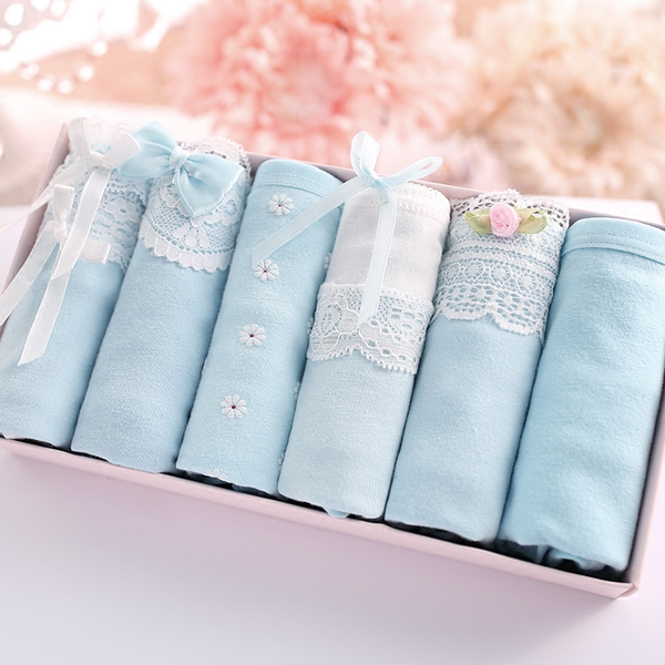 6 PCS  Lace Briefs Gift Box AD10093