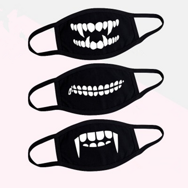 3PCS Black Expression Mask AD11015