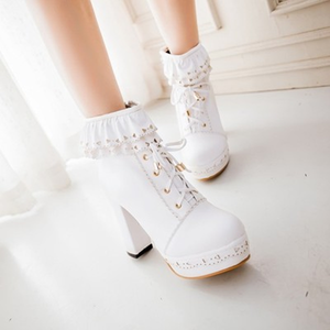 Japanese Falbala Heels Boots AD0016