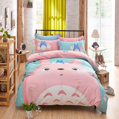 Cute Totoro Anime Bed Sheet Set AD0192