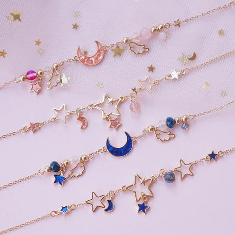 Dreamy Star Moon Hand Chain AD10609
