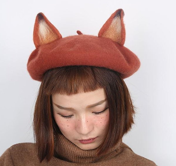 Lovely Fox Ears Beret AD0272