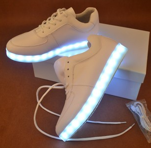 LED Colorful Fluorescent USB Charging Light Shoes AD10253