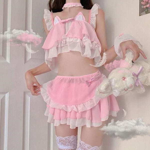 Kitty Cat Maid Six Piece Lingerie Set AD10245