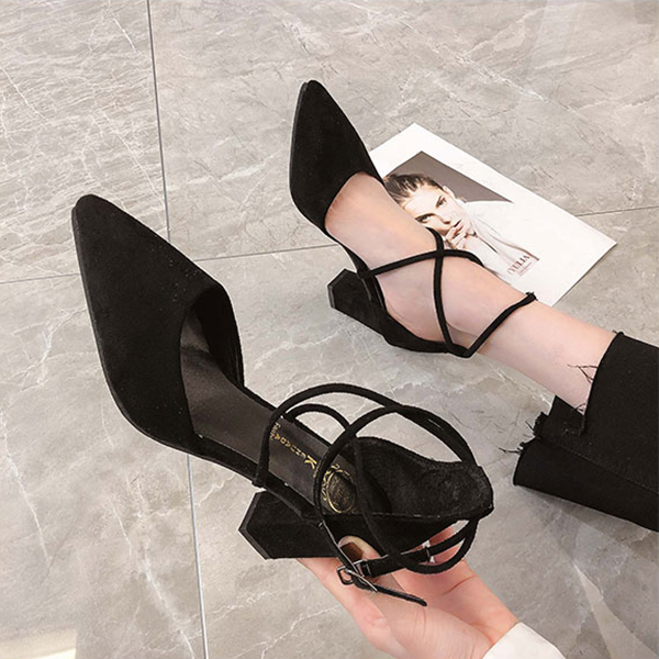 Black/Grey Heels Shoes AD0025