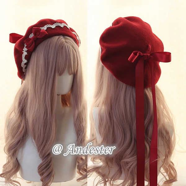 Sweet Bow Berets Cap AD11339