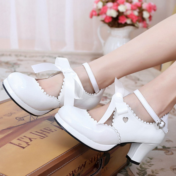 Japanese Lolita Cute Ribbon Shoes AD10249