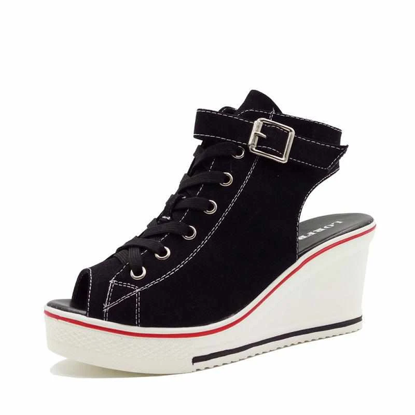 Cool Girl Open Toe Sneaker Wedges AD12000