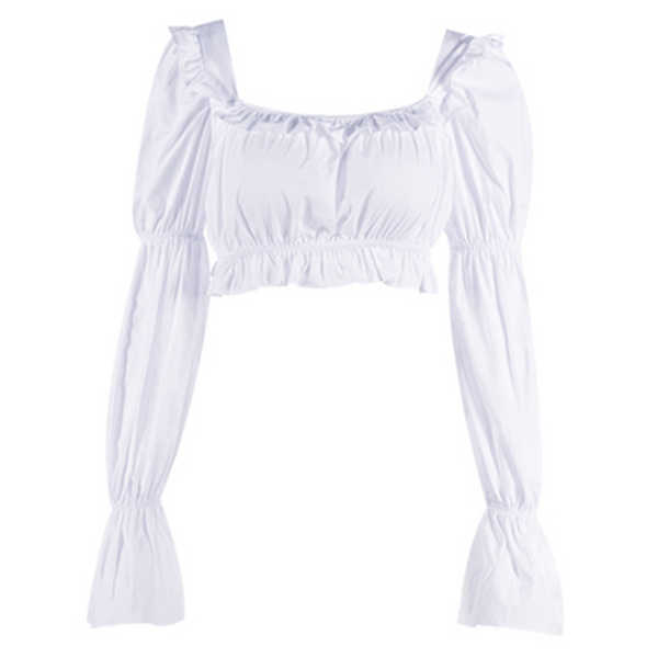 Side Zipper Braces Skirt + Blouse Set AD11556
