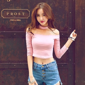 Fashion Off-The-Shoulder T-shirt AD10387