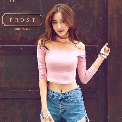 Fashion Off-The-Shoulder T-shirt AD10387