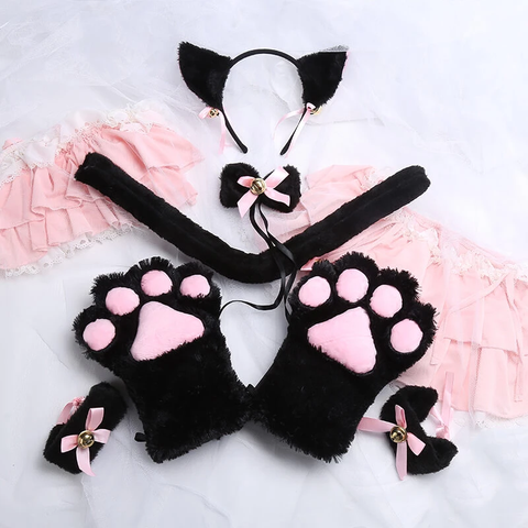 Cosplay Cat Gloves Ear Set AD10451