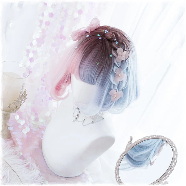 Blue Pink Purple Gradient Lolita Wig AD20005