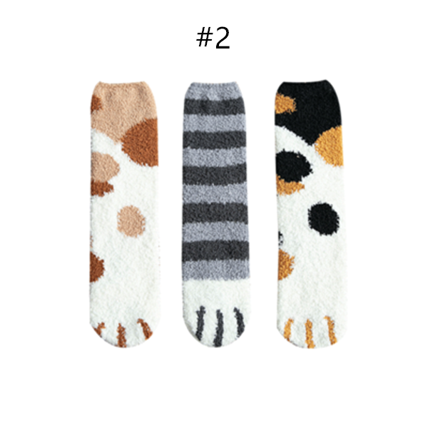 3 Pairs Cat's Paw Wool Socks AD10491