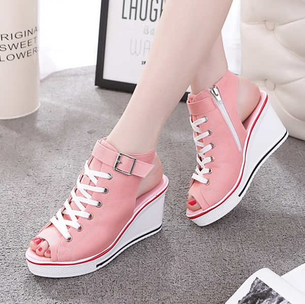 Cool Girl Open Toe Sneaker Wedges AD12000