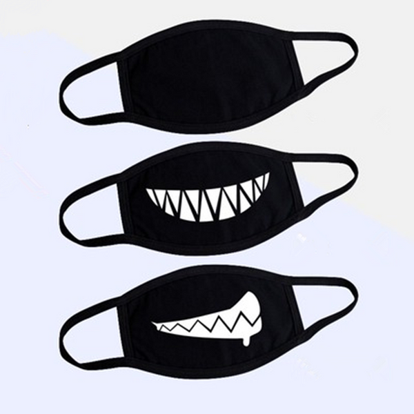 3PCS Black Expression Mask AD11015