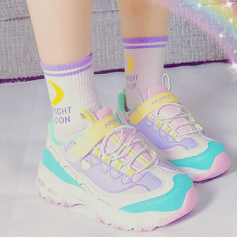 Rainbow Pastel Babydoll Sneakers AD10259