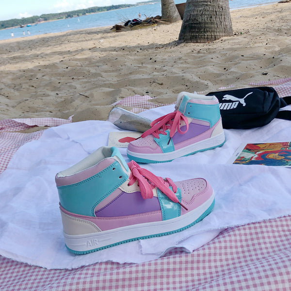 Chic Macarons High-Top Sneakers AD10240