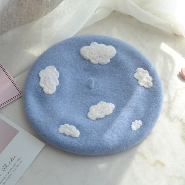 Soft White Cloud Beret AD11243