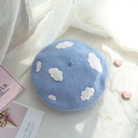 Soft White Cloud Beret AD11243