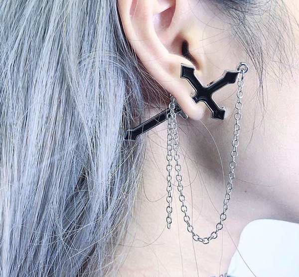 Harajuku Cross Earrings AD110540