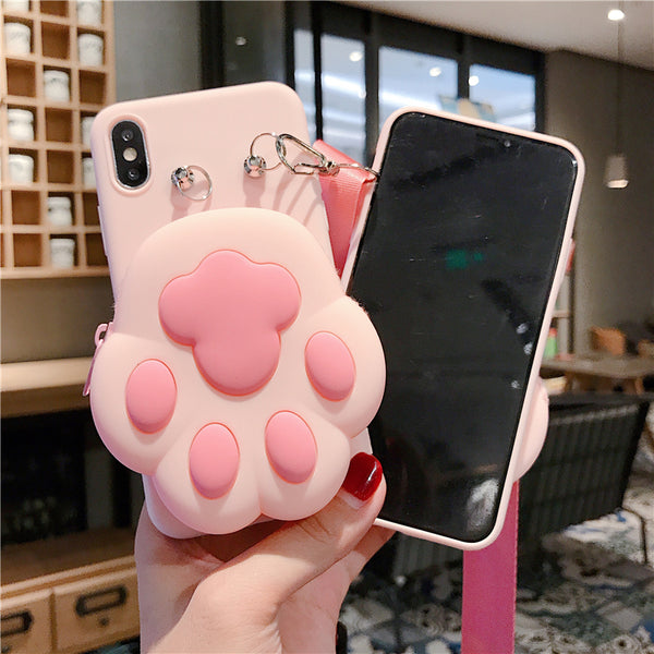 Pink Cat's Paw Iphone Case AD11064