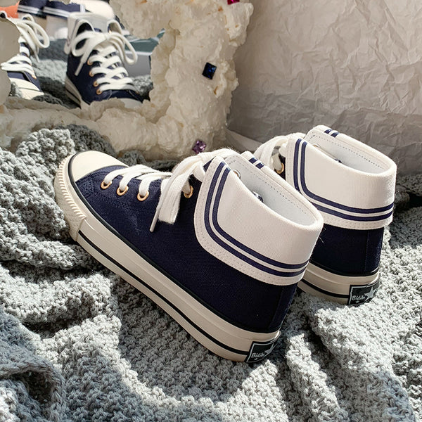 Navy Canvas Shoes AD210129