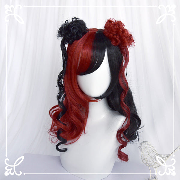Lolita Half Black Half White Wig AD11075