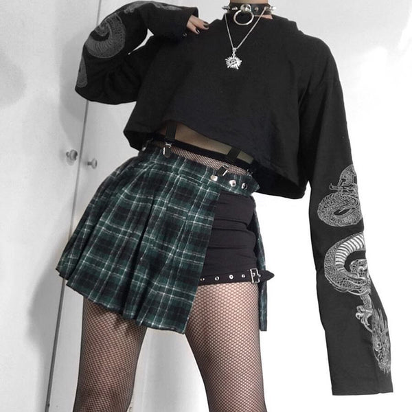 Dragon Embroidery Sleeve Sweatshirt AD11477