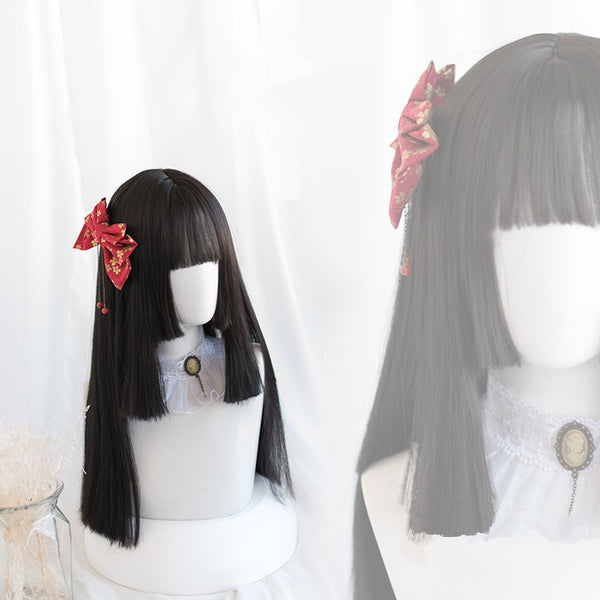 Black Lolita Straight Hair Wigs AD10639