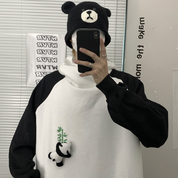 Panda Pocket Zip Hoodie Jumper  AD12777
