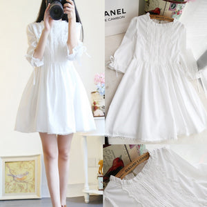 White Japanese Lace Dress AD10423